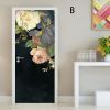 3D Door Stickers Creative Plant Pattern PVC Door Decals Peel and Stick