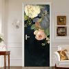 3D Door Stickers Creative Plant Pattern PVC Door Decals Peel and Stick