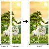 3D Door Wallpaper Peel and Stick Animals Self Adhesive 3D Door Stickers