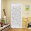 3D Door Stickers Modern Creative PVC Waterproof Peel and Stick Door Murals