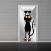 3D Door Stickers Simulation Animal PVC Door Decals Peel and Stick