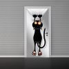 3D Door Stickers Simulation Animal PVC Door Decals Peel and Stick