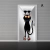 3D Door Stickers Simulation Animal PVC Door Decals Peel and Stick