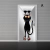3D Door Stickers Simulation Animal PVC Door Decals Peel and Stick
