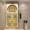 3D Door Stickers European Classic Room Elevator Door Decals Peel and Stick