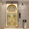 3D Door Stickers European Classic Room Elevator Door Decals Peel and Stick