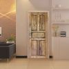 European 3D Door Stickers Landscape Simulation Wooden Door PVC Peel and Stick Door Murals