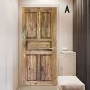 European 3D Door Stickers Landscape Simulation Wooden Door PVC Peel and Stick Door Murals