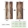 European 3D Door Stickers Landscape Simulation Wooden Door PVC Peel and Stick Door Murals