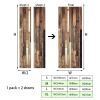 European 3D Door Stickers Landscape Simulation Wooden Door PVC Peel and Stick Door Murals