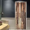 European 3D Door Stickers Landscape Simulation Wooden Door PVC Peel and Stick Door Murals