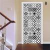3D Door Stickers Geometric Pattern PVC Peel and Stick Door Murals
