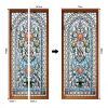 3D Door Stickers Geometric Pattern PVC Peel and Stick Door Murals