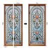 3D Door Stickers Geometric Pattern PVC Peel and Stick Door Murals