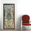 3D Door Stickers Geometric Pattern PVC Peel and Stick Door Murals