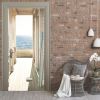 3D Door Wallpaper Peel and Stick Seaside Balcony Corridor Self Adhesive 3D Door Stickers