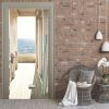 3D Door Wallpaper Peel and Stick Seaside Balcony Corridor Self Adhesive 3D Door Stickers