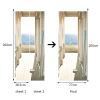 3D Door Wallpaper Peel and Stick Seaside Balcony Corridor Self Adhesive 3D Door Stickers