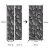 3D Door Wallpaper Peel and Stick Gray Polygon Self Adhesive 3D Door Stickers 77*200cm