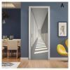 3D Door Stickers Personalized PVC Stairs Door Decals Peel and Stick