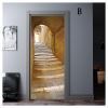 3D Door Stickers Personalized PVC Stairs Door Decals Peel and Stick