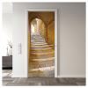 3D Door Stickers Personalized PVC Stairs Door Decals Peel and Stick