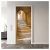 3D Door Stickers Personalized PVC Stairs Door Decals Peel and Stick
