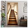 3D Door Stickers Personalized PVC Stairs Door Decals Peel and Stick