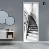 3D Door Stickers European Style PVC Peel and Stick Door Murals