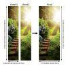 3D Door Stickers European Style PVC Peel and Stick Door Murals