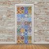 3D Door Stickers Creative Geometric Pattern PVC Peel and Stick Door Murals