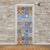 3D Door Stickers Creative Geometric Pattern PVC Peel and Stick Door Murals