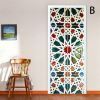 3D Door Stickers Creative Geometric Pattern PVC Peel and Stick Door Murals