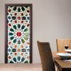 3D Door Stickers Creative Geometric Pattern PVC Peel and Stick Door Murals