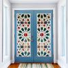 3D Door Stickers Creative Geometric Pattern PVC Peel and Stick Door Murals