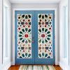 3D Door Stickers Creative Geometric Pattern PVC Peel and Stick Door Murals