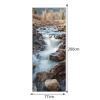3D Door Wallpaper Peel and Stick Stream Water Scenery Self Adhesive 3D Door Stickers