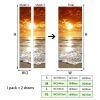 3D Door Stickers Dusk Scenery Door Decals Peel and Stick