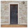 3D Door Stickers Retro Bookshelf Letters Wood Grain PVC Door Decals Peel and Stick