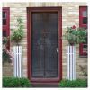 3D Door Stickers Retro Bookshelf Letters Wood Grain PVC Door Decals Peel and Stick