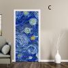 3D Door Stickers Renovated Wooden Door Decoration PVC Door Decals Peel and Stick