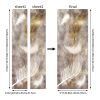 3D Door Stickers Renovated Wooden Door Decoration PVC Door Decals Peel and Stick
