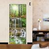 3D Door Stickers Renovated Wooden Door Decoration PVC Door Decals Peel and Stick