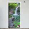 3D Door Stickers Renovated Wooden Door Decoration PVC Door Decals Peel and Stick