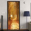 3D Door Stickers Dusk Scenery Waterproof Peel and Stick Door Murals