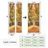 3D Door Stickers Dusk Scenery Waterproof Peel and Stick Door Murals