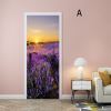 3D Door Stickers Dusk Scenery Waterproof Peel and Stick Door Murals