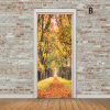3D Door Stickers Dusk Scenery Waterproof Peel and Stick Door Murals
