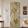 3D Door Wallpaper Peel and Stick Gold Self Adhesive 3D Door Stickers