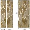 3D Door Wallpaper Peel and Stick Gold Self Adhesive 3D Door Stickers